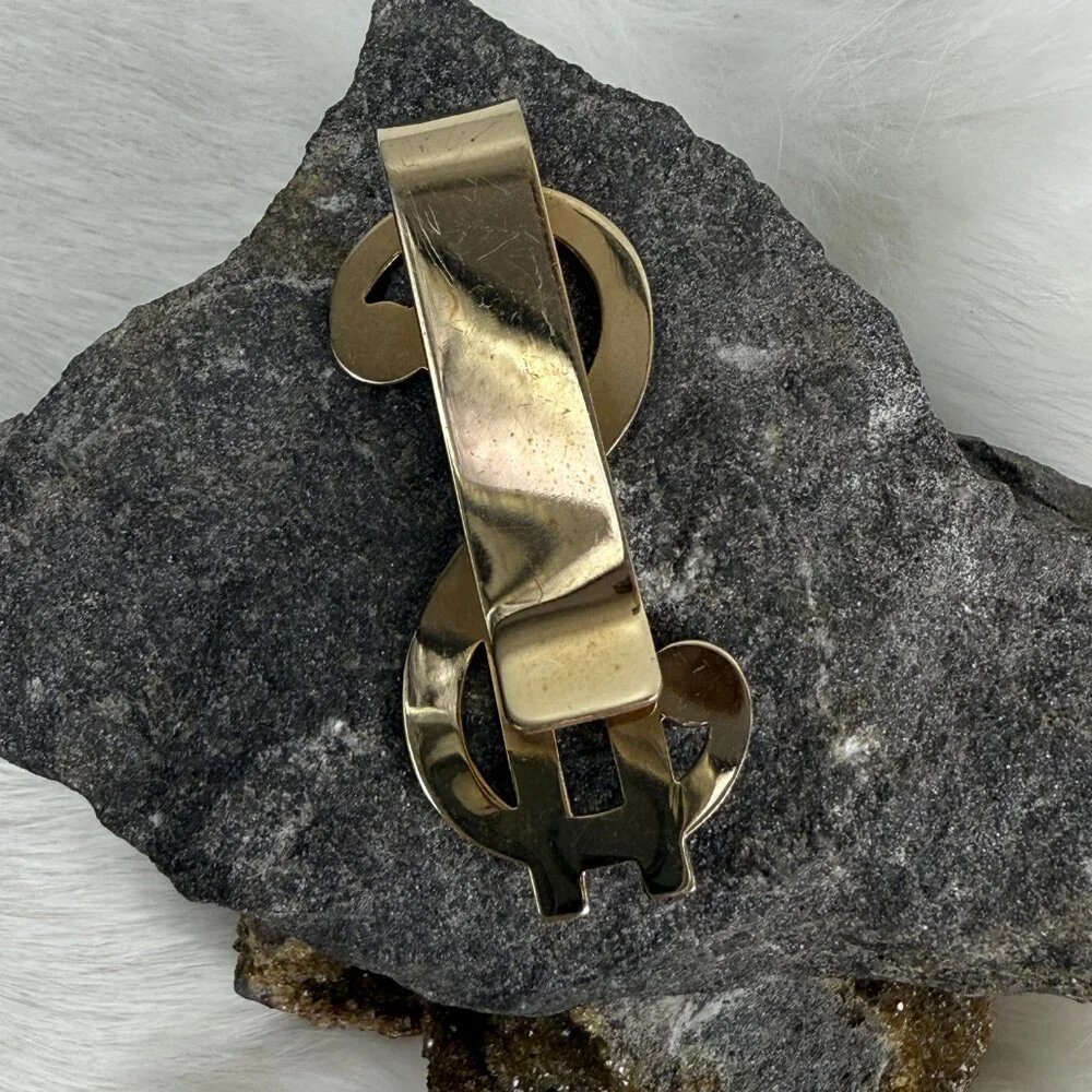 Gold Tone Dollar Sign Money Clip 2